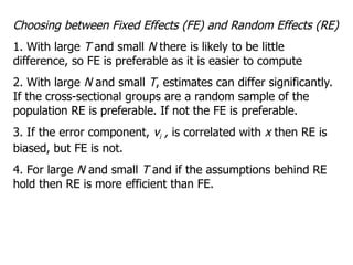 Comprehensive Guide to Panel Data Analysis: Fixed vs Random Effects and ...