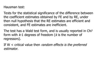 Comprehensive Guide to Panel Data Analysis: Fixed vs Random Effects and ...