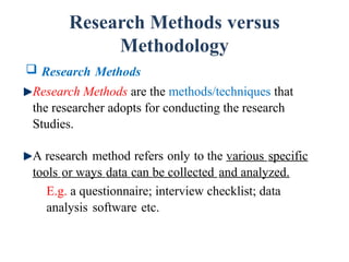 Introduction to Research: Methods,Types, and Processes | PPTX