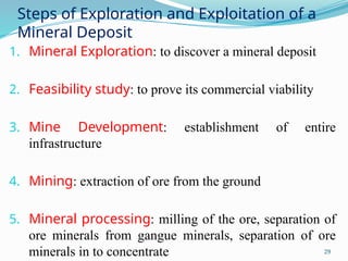 mineral exploration and resource evaluation | PPTX
