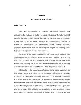 Innovative Teaching Methods Used by the Teachers (Chapter 1 to 5) Part ...