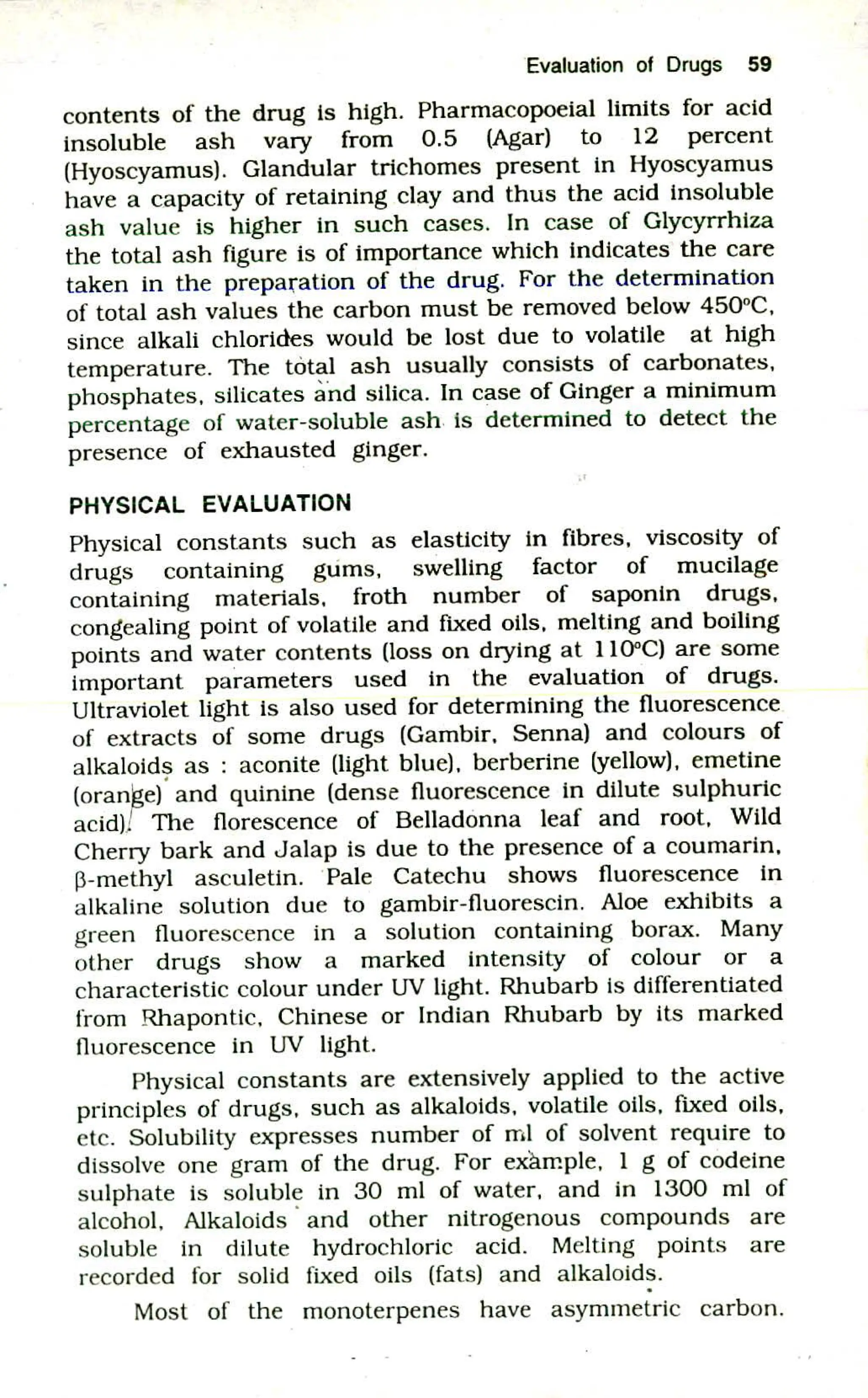 evaluation of crude drugs chapter pdf notes | PDF
