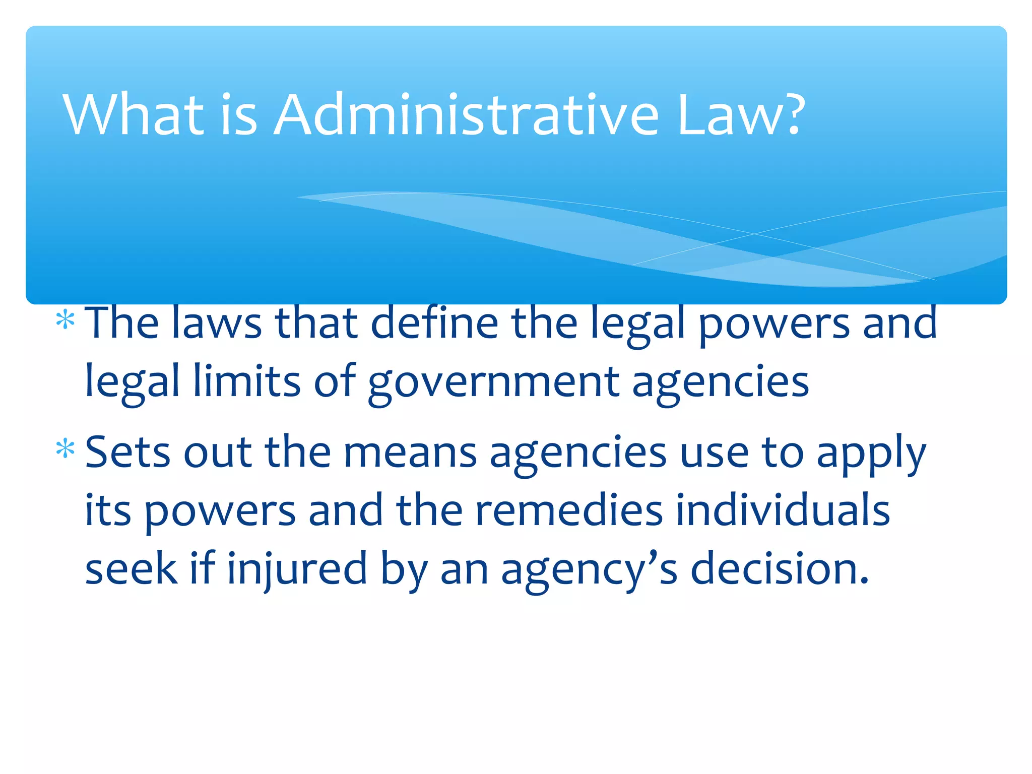 Chapter1.admin law&adminagency | PPT