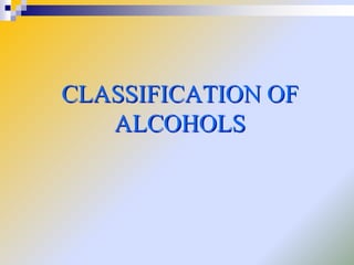 Chapter 1 alcohols | PPTX