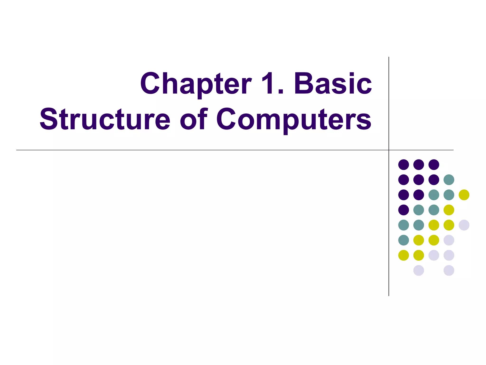 Chapter 1. Basic
Structure of Computers
 