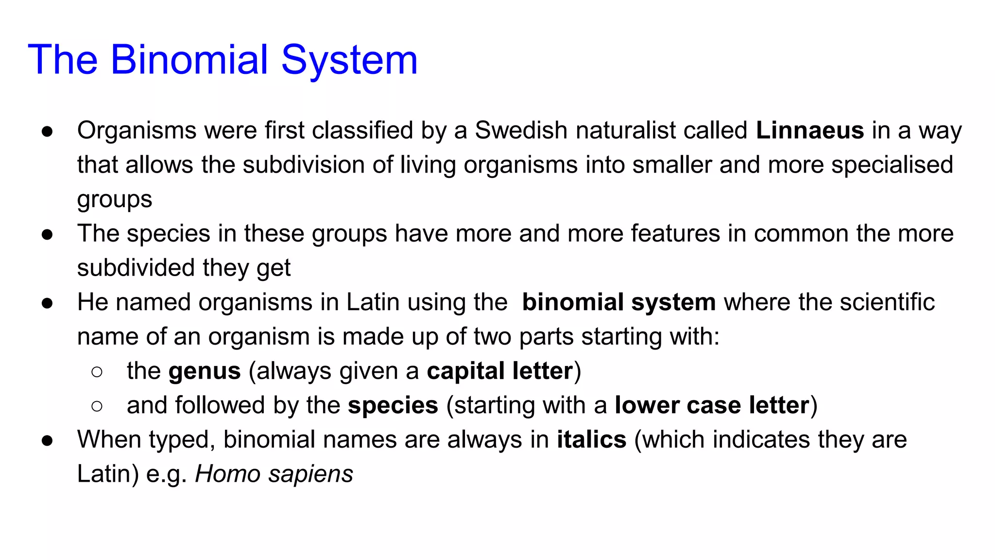 classification grade 9 chapter 3