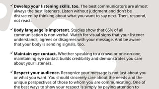 Listener Warning Signs Chapter 1 - COMMUNICATION, PRINCIPLES AND ETHICS.pptx