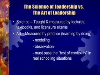 Chapter 1- The Art of Educational Leadership by Dr. Fenwick W. English, Presented by Dr. William Allan Kritsonis