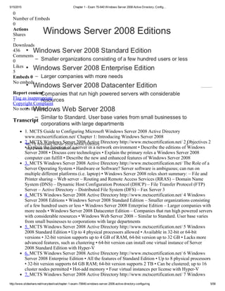 Chapter 1 exam 70-640 windows server 2008 active directory, config… | PDF