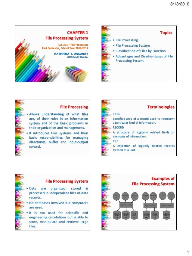 Data processing concept
