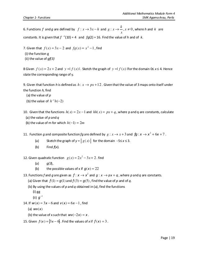 Chapter 1 Functions