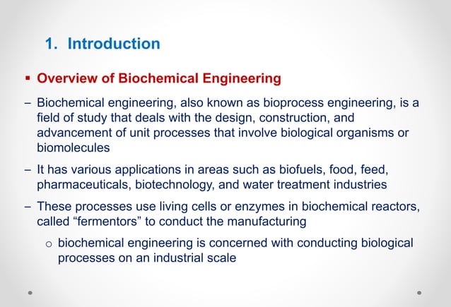 Chapter 1 fundamentals of biochemical engineering | PPTX | Biotech and ...