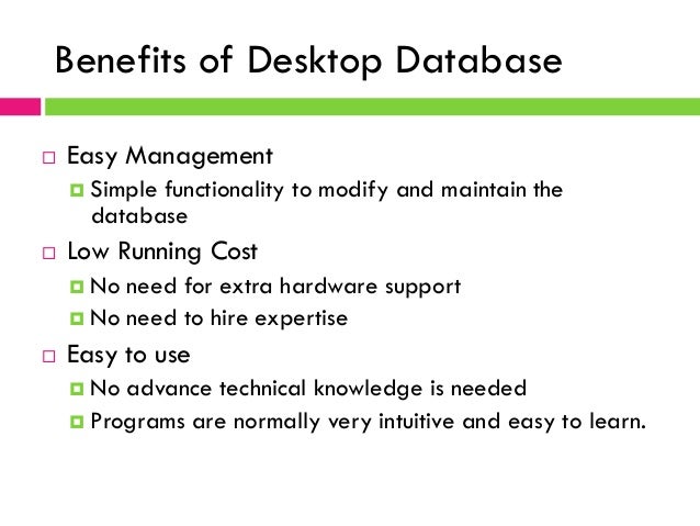 chapter 1 fundamentals of database management system desktop database