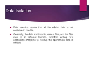 Fundamentals of DBMS | PPTX