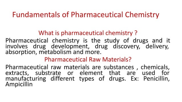 pharmaceutical chemistry assignment pdf