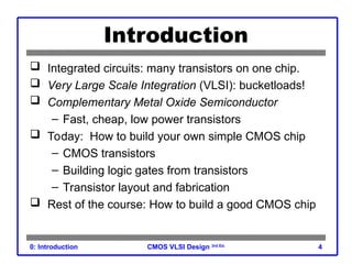 Cmos Introduction Comprehensive Introduction to CMOS VLSI Design and Fabrication ...