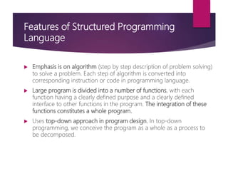 Structural Programming Language Chapter1 introduction | PPTX