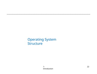 Operating System
Structure
1-
Introduction
22
 