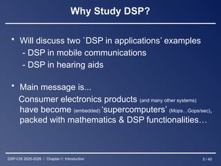 chapter1-Introduction-pp40 digital signal processing ch1 | PPTX