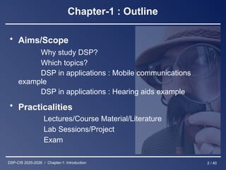 digital signal processing chapter one of sixteen | PPTX