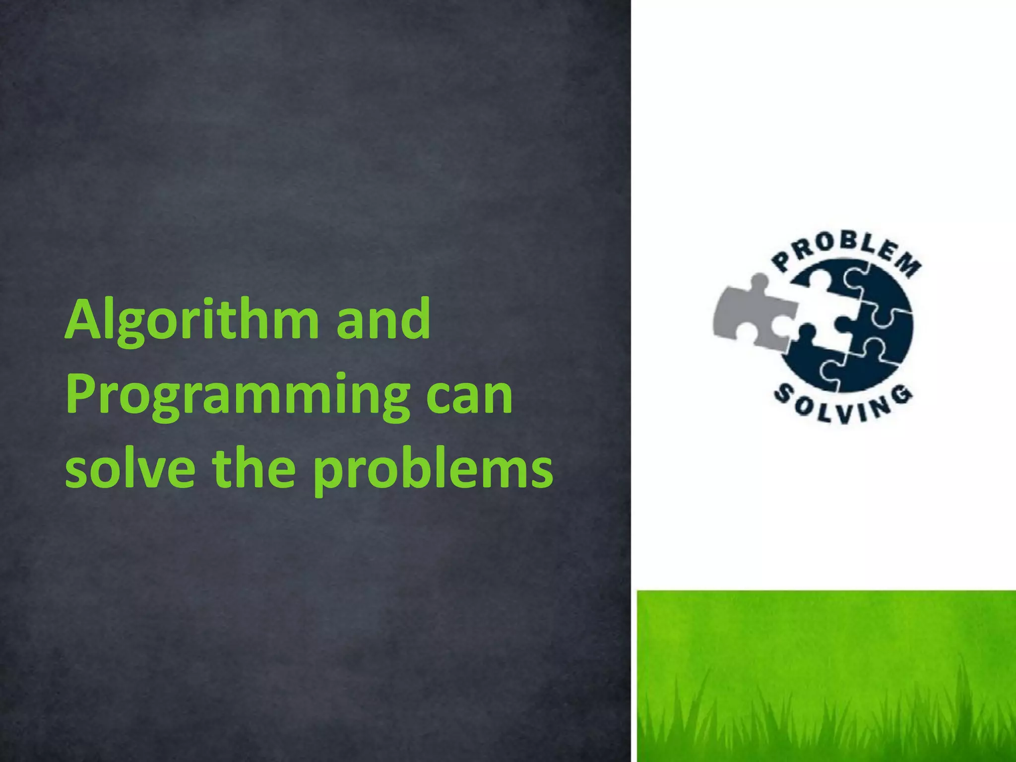 Algorithm and Programming (Introduction of Algorithms) | PPT
