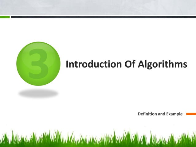 Algorithm and Programming (Introduction of Algorithms) | PPT