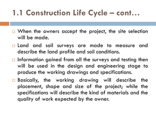 Chapter 1 introduction of construction engineering | PDF