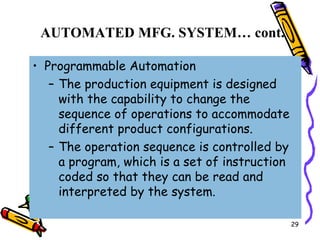 Chapter 1 introduction to automation | PPT