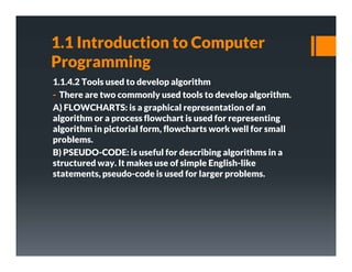 Comprehensive Introduction to Computer Programming Concepts and ...