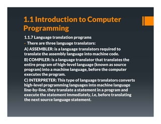Comprehensive Introduction to Computer Programming Concepts and ...