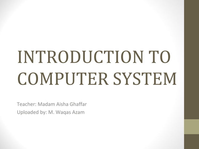 Chapter1 introduction to computer systems | PPT