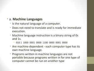 Machine Language Computer Pic Chapter1 introduction to computer systems | PPT