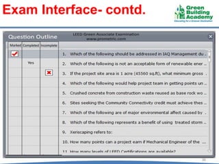 © 2015 Green Building Academy. All rights reserved.
36
Exam Interface- contd.
 