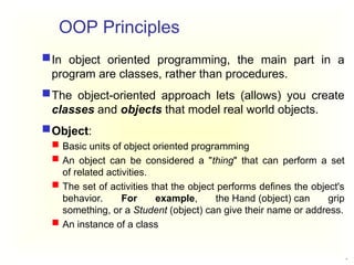 Comprehensive Introduction to Object Oriented Programming Principles ...