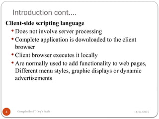 chapter1 -Introduction to PHP.pptx Internet programming II | PPTX
