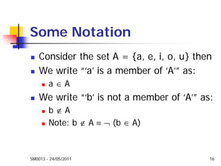 Mathematics Sets and Logic Week 1
