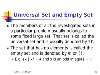 Mathematics Sets and Logic Week 1