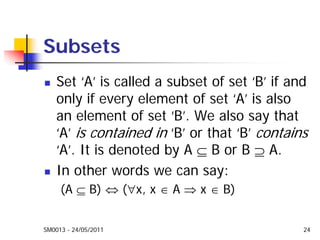 Mathematics Sets and Logic Week 1