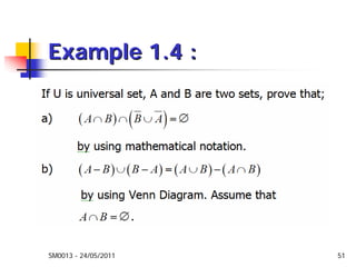 Mathematics Sets and Logic Week 1