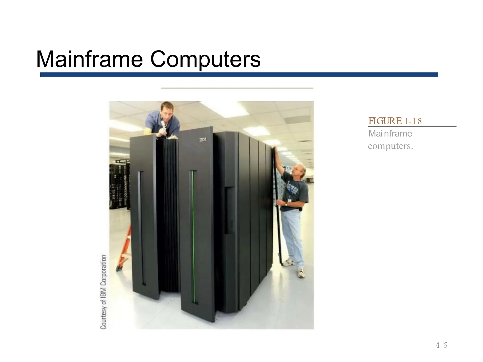 Mainframe Computers
4 6
FIGURE 1-18
Mainframe
computers.
 