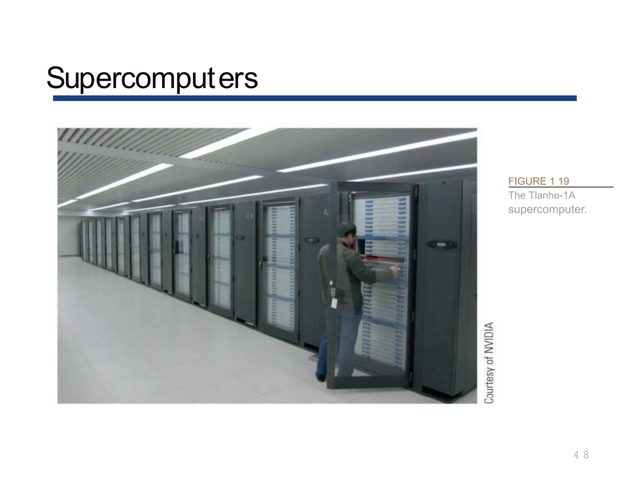 Supercomputers
4 8
FIGURE 1 19
The Tlanhe-1A
supercomputer.
 