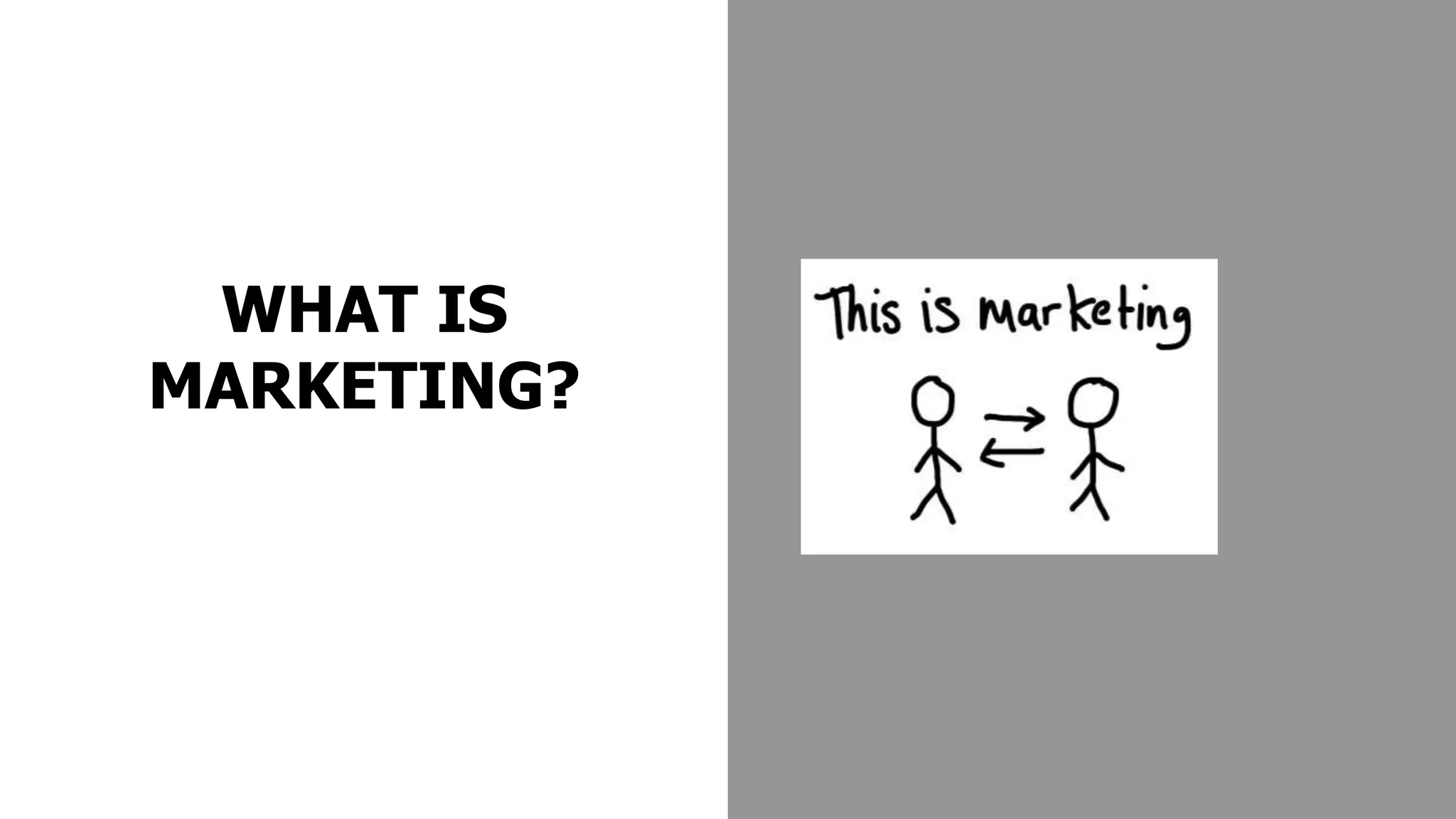WHAT IS
MARKETING?
 