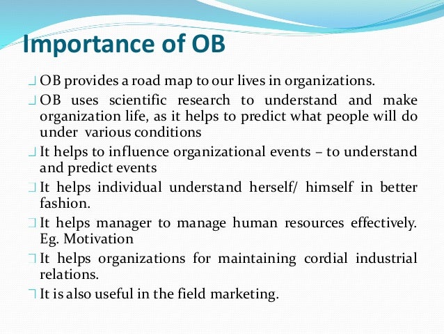 chapter 1 organizational behaviour organizational behavior
