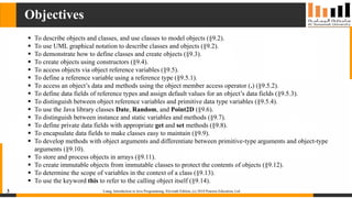Chapter 1 - Objects and Classes - Slides covering Introduction to ...
