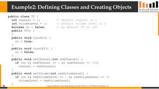 Chapter 1 - Objects and Classes - Slides covering Introduction to ...