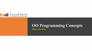 Chapter 1 - Objects and Classes - Slides covering Introduction to ...