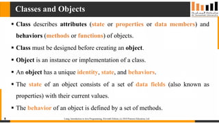 Chapter 1 - Objects and Classes - Slides covering Introduction to ...