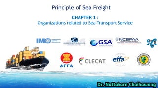 Principle of Sea Freight
CHAPTER 1 :
Organizations related to Sea Transport Service
 
