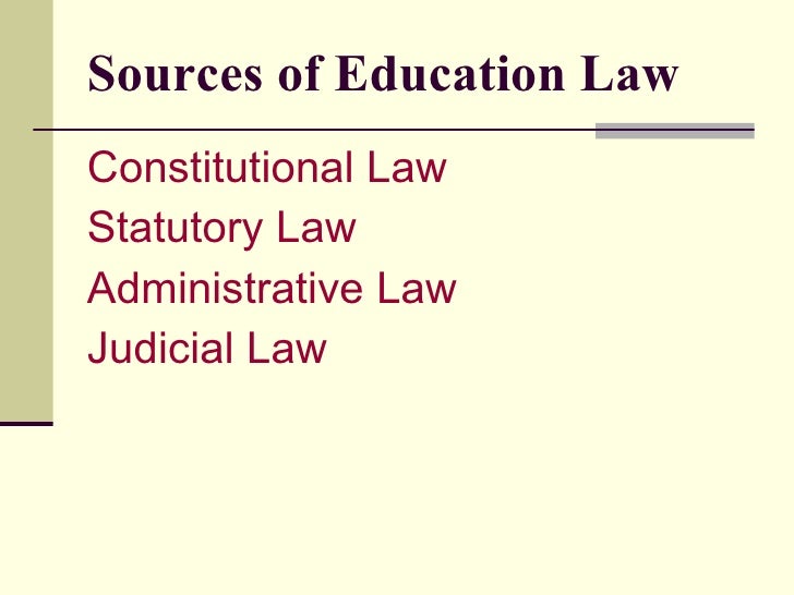 Chapter 1 Overview Public School Law, Dr. W.A. Kritsonis