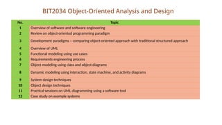 Chapter 1 - Overview of Software Object Oriented Analysis and Design | PPTX